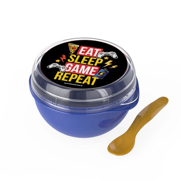 Bowl Infantil Plasvale com Tampa e Colher Menino Bowl Infantil Plasvale com Tampa e Colher Menino