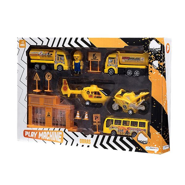 Conjunto Construção Mini Veículos de Obras Multikids