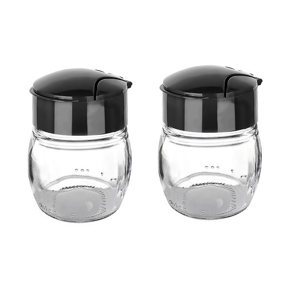 Saleiro e Pimenteiro Casambiente de Vidro com Tampa 80ml