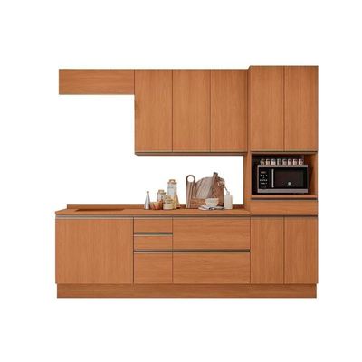 Kit Cozinha Modulada 7 Peças Maxxi 2 Aéreos + 2 Balcões + 1 Paneleiro + 2 Complementos C7p44 Canela