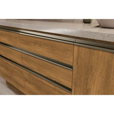 Kit Cozinha Modulada 7 Peças Maxxi 2 Aéreos + 2 Balcões + 1 Paneleiro + 2 Complementos C7p44 Canela