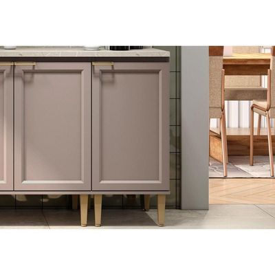 Gabinete De Cozinha Modulado Balcão Com Tampo Malta 2628 Com 1 Porta 40cm Duna