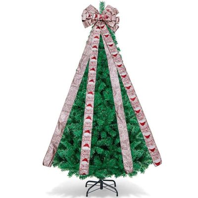 Laço Decorativo Merry Christmas Ponteira árvore Natal 140cm