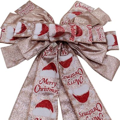 Laço Decorativo Merry Christmas Ponteira árvore Natal 140cm