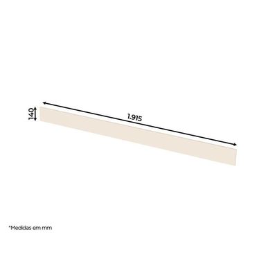 Módulo Cozinha Belize Painel De Edição Para Fechamento Rodapé 191x14x105cm Duna2 Aéreos + 1 Balcão + 1 Complemento