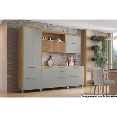 Módulo Cozinha Marquesa Armário Com 2 Portas Basculante 80 Cm Nature
