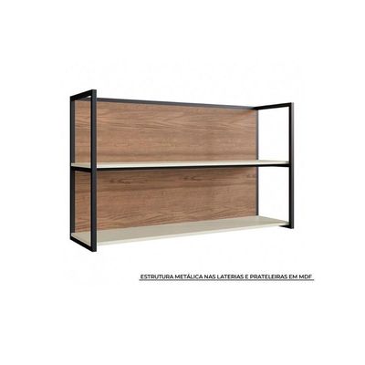Cozinha Modulada Completa Versalis 3 Peças 1 Nicho + 1 Balcão + 1 Complemento C3p195 Freijó Cinza Argila Herval