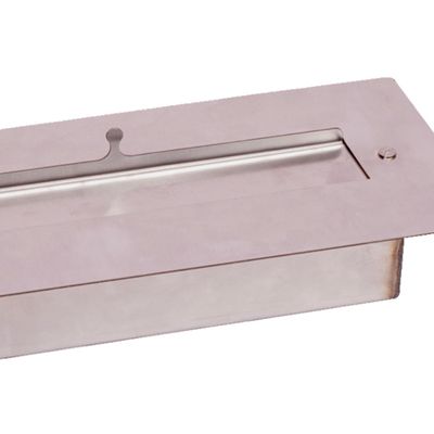 Queimador Lareira Portátil de Embutir Aço Inox 39x16,5x6cm