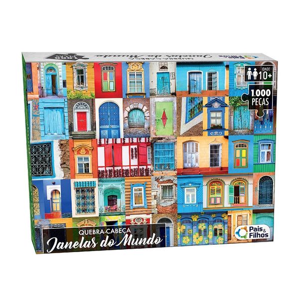 Quebra-Cabeça Janelas do Mundo Pais e Filhos 1000 Peças