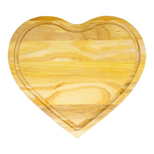 Tábua de Petisco Debiasi Coração Natural 25x27cm