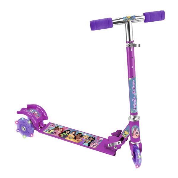 Patinete Ajustável e Dobrável Princesas 3 Rodas Etitoys