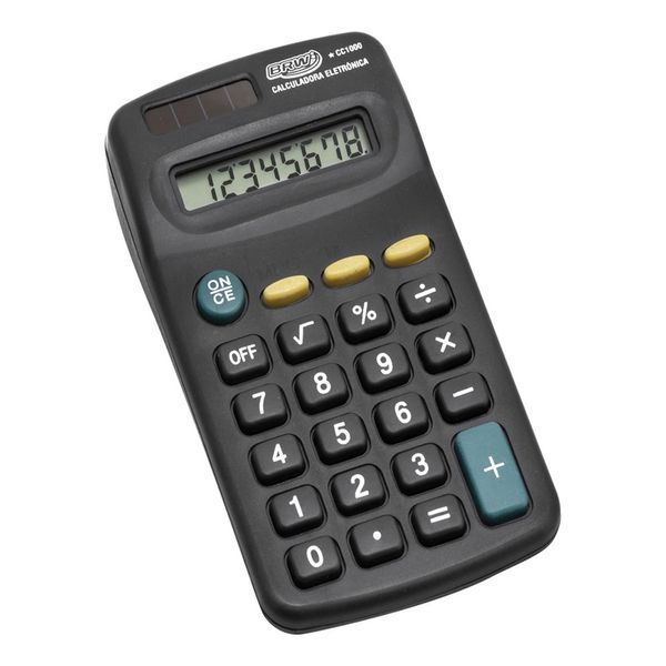 Calculadora de Bolso Brw com Visor 8 Dígitos Preta