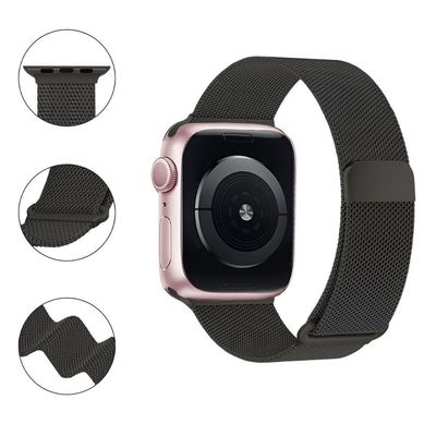 Relógio Smartwatch W34s Rosê Gold Pulseira De Aço Preta