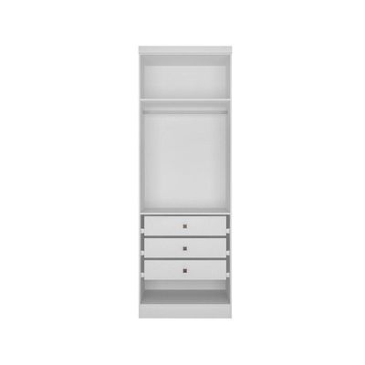 Modulo De Casal Safira Para Guarda-roupa Clic Móveis Branco