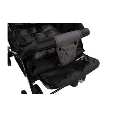 Carrinho De Bebê Luck Voyage Preto Capota Retrátil Com Visor Preto