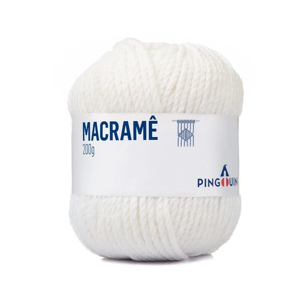 Fio Pingouin para Macrame 200g 2655 0002 Branco Fio Pingouin para Macrame 200g 2655 0002 Branco