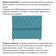 Cabeceira Estofada Cama Box Casal 140 Cm Suede Dubai Azul Turquesa
