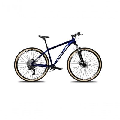 Bicicleta Aro 29 Absolute Nero 5 12v Garfo Trava No Guidão Freios Hidráulicos Com Pneu Faixa Azul Tam 15