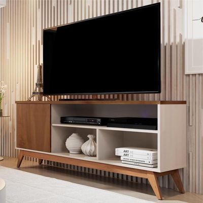 Rack Para Tv Atria Off White Freijó
