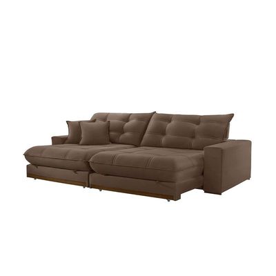 Sofá Duque Dois Módulos De 100cm B25cm Meu Sofá Online B016 Veludo Marrom