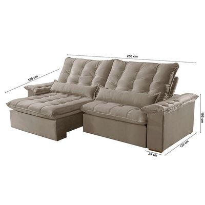 Sofá Victory Veludo 2 Módulos De 100cm B25cm Meu Sofá Online B002 Veludo Capuccino