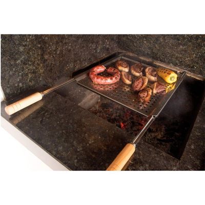 Grelha Para Churrasco Multiuso Desmontável Aço Inoxidável Kort 45x45cm