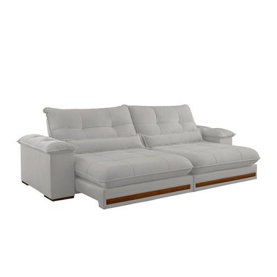 Sofá Dubai Veludo 2 Módulos De 100 Cm B25 Cm Meu Sofá Online B026 Veludo Prata