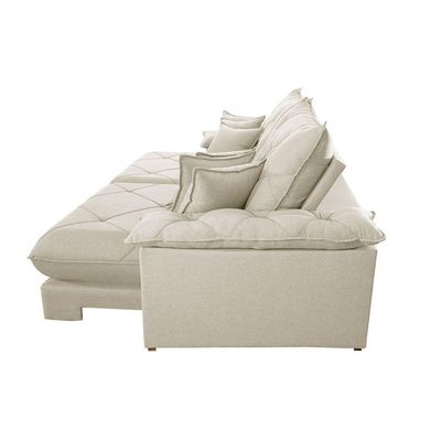 Sofá ágata Linho Dois Módulos De 100cm B25 Meu Sofá Online A302 Linho Branco