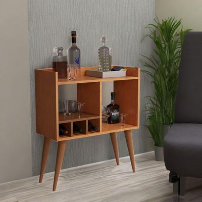 Aparador Estilo Minibar Sala De Estar Para Visitas Cerejeira