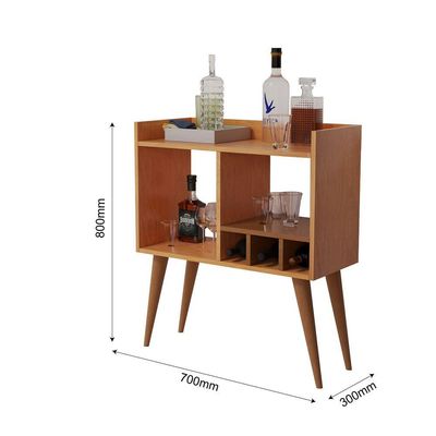 Aparador Estilo Minibar Sala De Estar Para Visitas Cerejeira