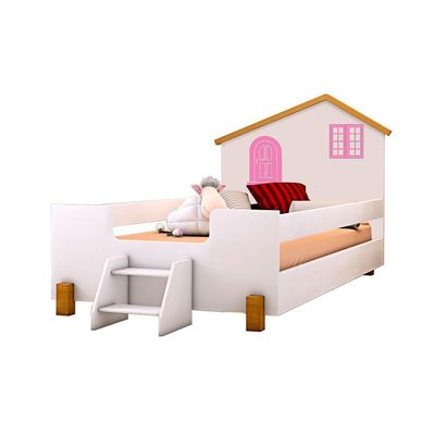 Cama Infantil Juvenil Belissima Rosa - Branca E Mel + Colchão - Branco