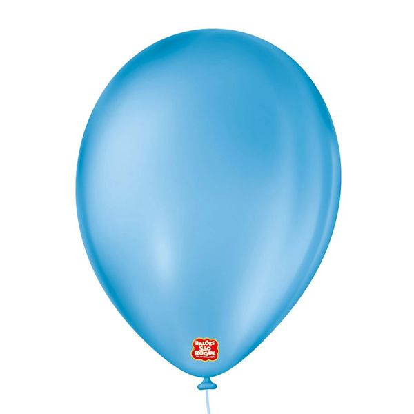 Balões São Roque 9 Liso Azul Turquesa 50 Unidades