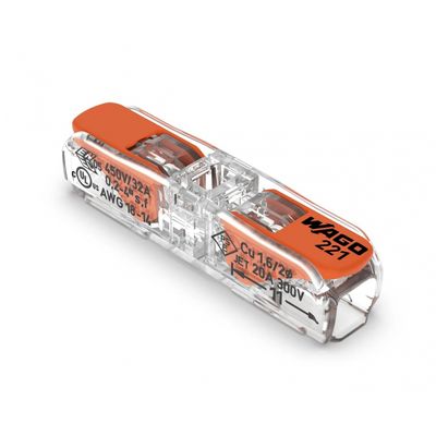 Conector Emenda Wago Alavanca 221-2411 C/2Pcs