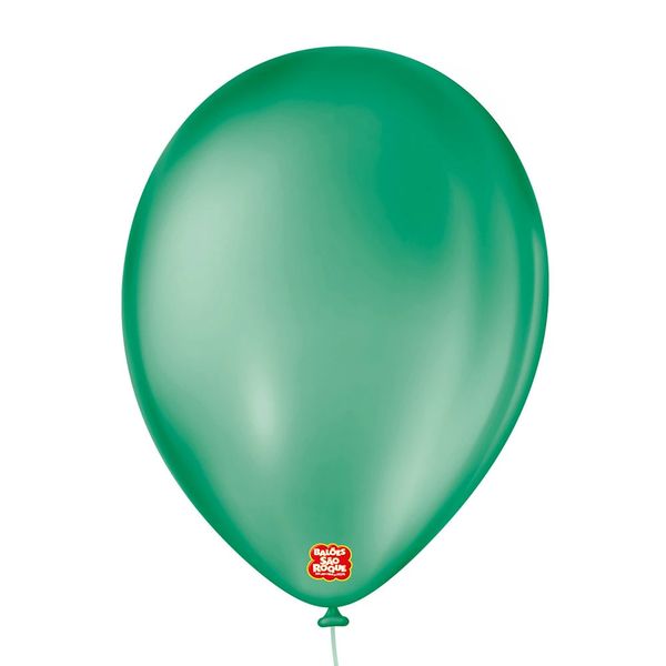 Balões São Roque 9 Liso Verde Folha 50 Unidades