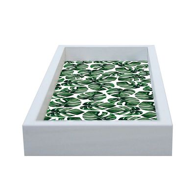 Bandeja Folhagem Coração de Leão Kapos 15x30cm Branca