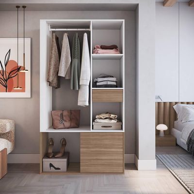 Guarda Roupa Closet 183x100cm Branco Montana Proddy