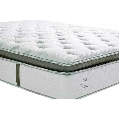 Cama Box Casal: Colchão Molas Ensacadas Herval Imperatore Gold C1655 + Base Crc Suede Gray (138x188x34)