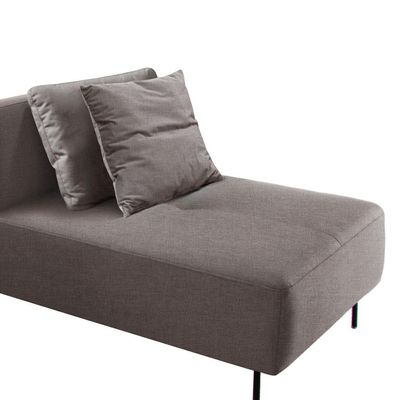 Sofá 2 Lugares e 1 Encosto Modular Da Vinci Poliéster Cinza