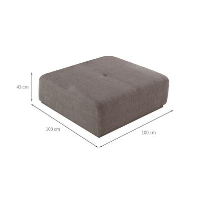 Puff Modular Dalí Poliéster Cinza