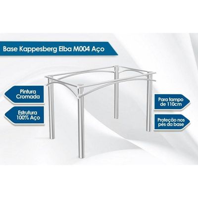 Mesa Para Cozinha Elba Com Tampo 1.60cm Niquel Nogueira Kappesberg