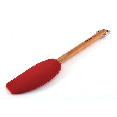 Espátula Batedora Silicone Cabo De Madeira Luxo Kitchenaid