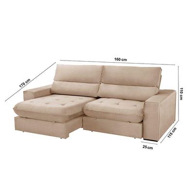Sofá Aspem Linho 02 Módulos De 80cm B25cm Meu Sofá Online A226 Linho Bege