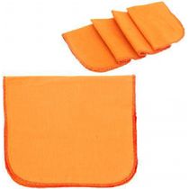 Flanela Laranja Com 12 Peças 26X46Cm