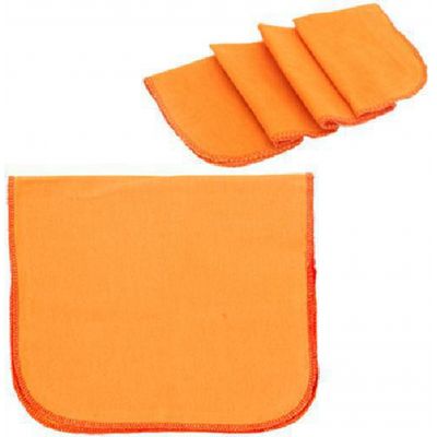 Flanela Laranja Com 12 Peças 26X46Cm