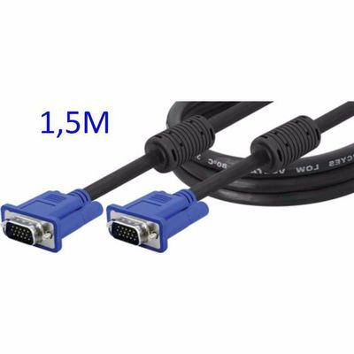 Cabo Vga Db15 M Para Vga Db15 M 1,5 Metro Filtro 018-1515