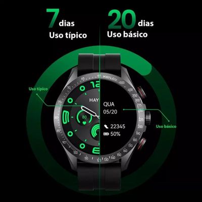 Smartwatch Haylou Solar Pro com Tela AMOLED e IP68 Preto