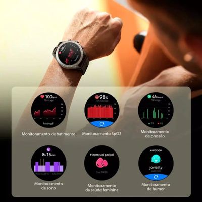 Smartwatch Haylou Solar Pro com Tela AMOLED e IP68 Preto