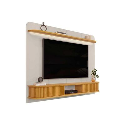 Rack Bancada C/ Painel P/ Tv Até 75 Pol Capri Led E 2 Portas 215x170cm Bali/cedro - Dj Móveis