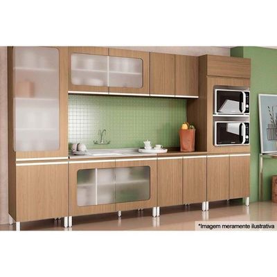 Módulo Cozinha Nox Tampo Para Balcão Canto Reto E611 98cm Nogal