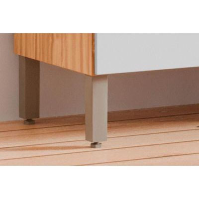 Cozinha Compacta Kit Moscato Com 4 Portas E 1 Gaveta 197x101cm Amendoa Grafite Ronipa